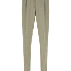 Bicolor Linen Casual Pants