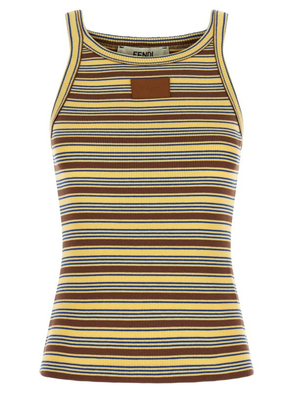 Multicolor Cotton Sleeveles T-Shirt