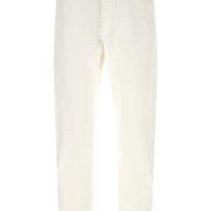 White Cotton Cropped Jeans