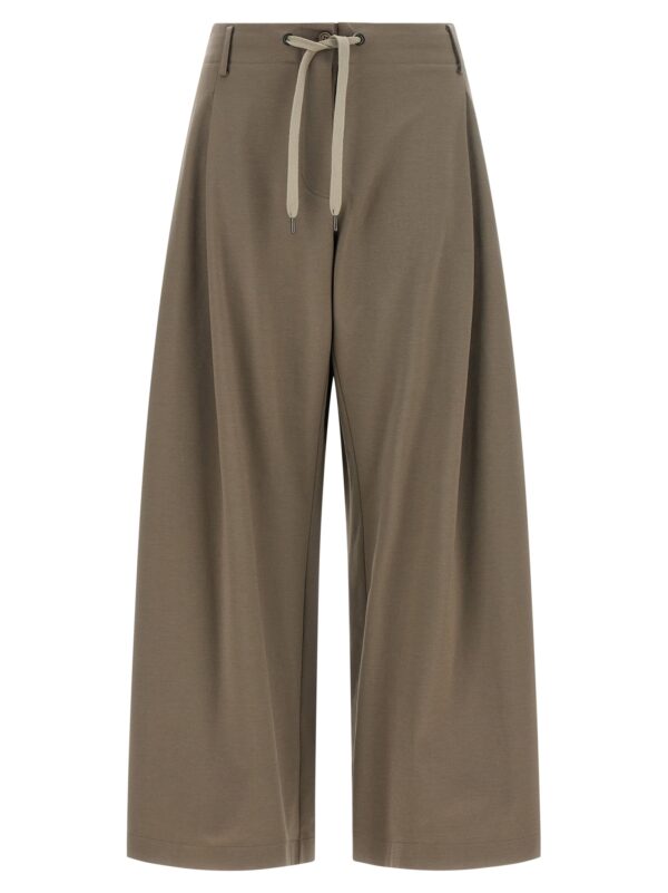 Gray Cotton Athletic Pants