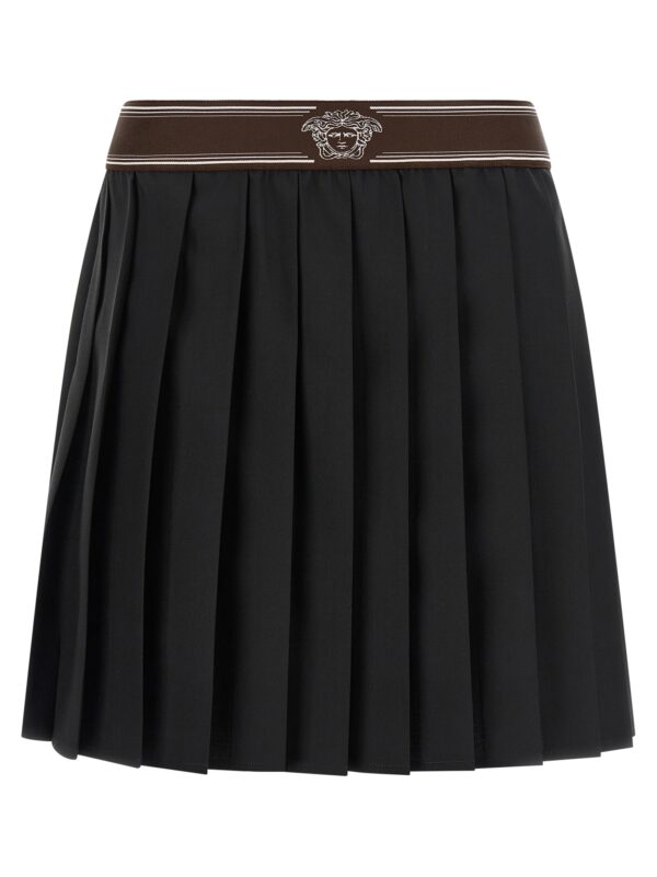 Black Wool Long Skirt