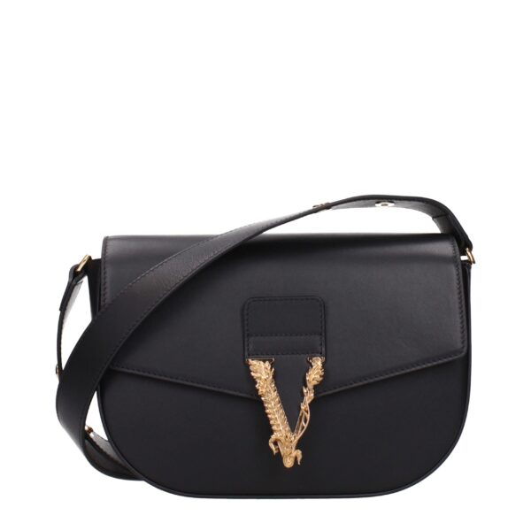 Black Leather Crossbody Bag