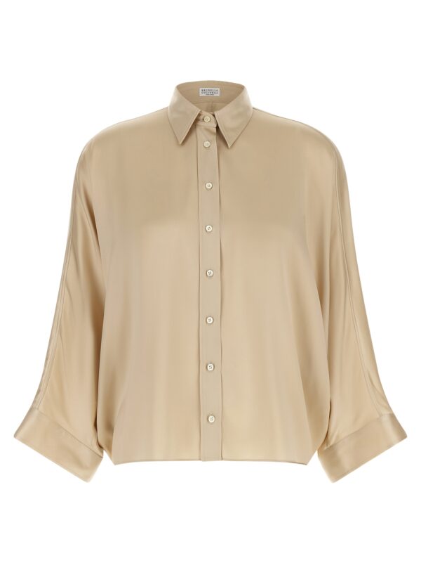 Beige Silk Blouse