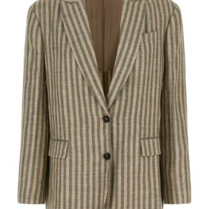 Bicolor Linen Blazer
