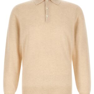 Beige Cashmere Polo Shirt