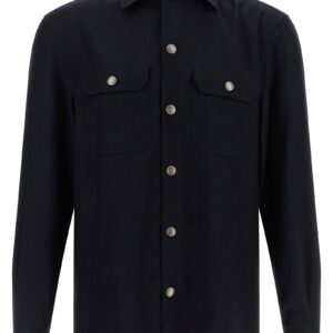 Blue Virgin Wool Blouse