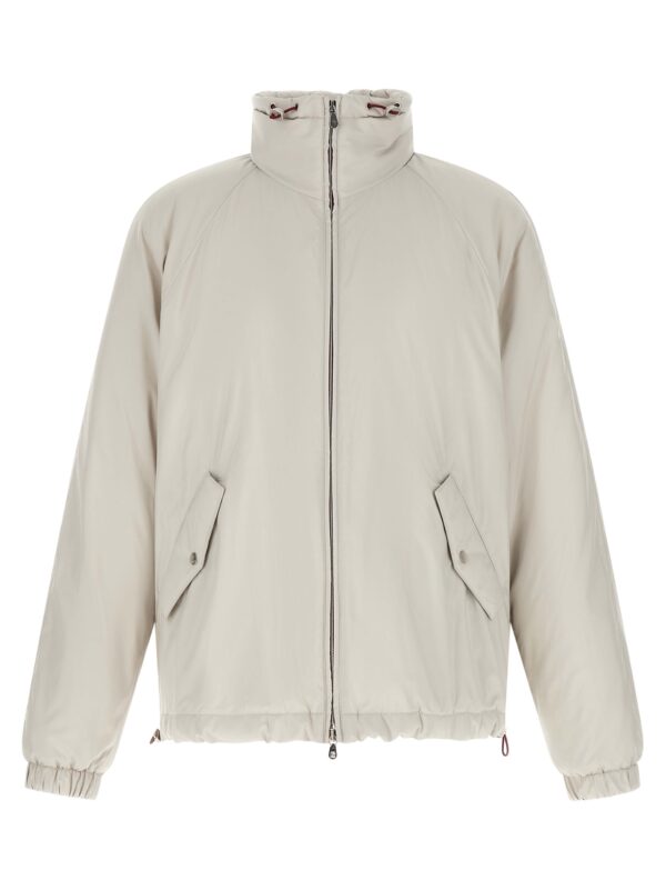 White Polyester Shell Jacket