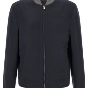 Blue Cashmere Bomber