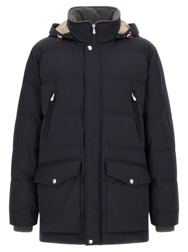 Blue Polyamide Parka