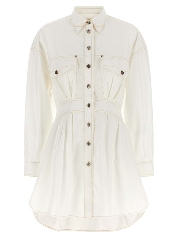White Cotton Short Dress