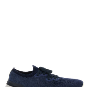 Blue Cotton Athletic Sneakers