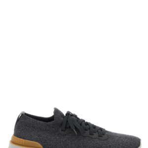 Gray Cotton Athletic Sneakers