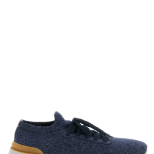 Blue Wool Athletic Sneakers