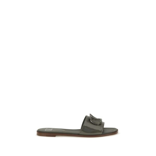 Bicolor Calf Leather Bos Taurus Flat Sandals