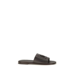 Brown Calf Leather Bos Taurus Flat Sandals