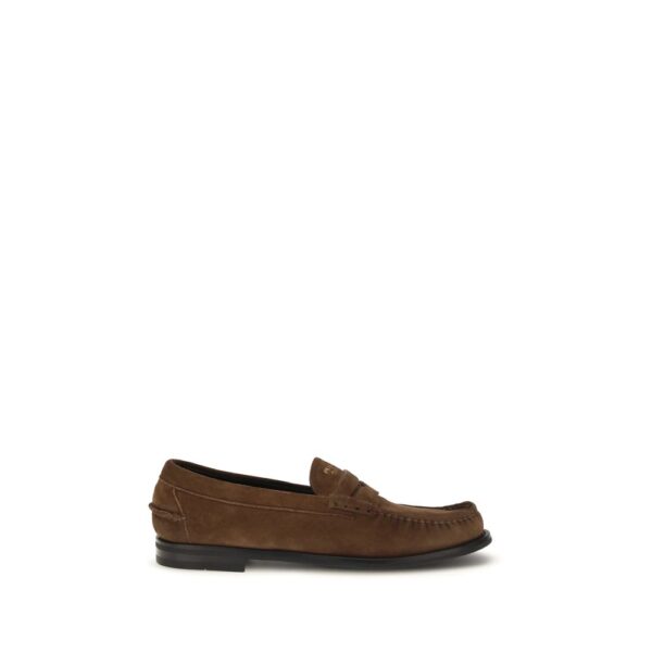 Brown Suede Leather Slip-On Loafers