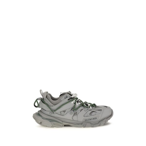 Gray Polyethylene Athletic Sneakers
