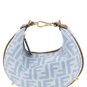 Blue Cotton Handbag
