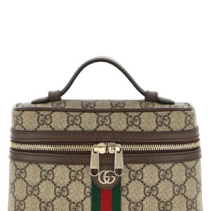 Beige Polyethylene Crossbody Bag