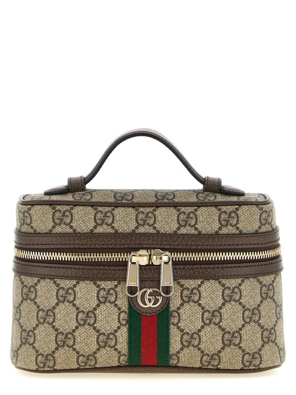 Beige Polyethylene Crossbody Bag