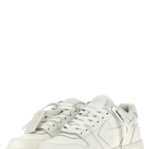 White Calfskin Low Top Sneakers - Jag Couture London