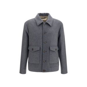 Gray Wool Oves Aries Full-Length Jacket