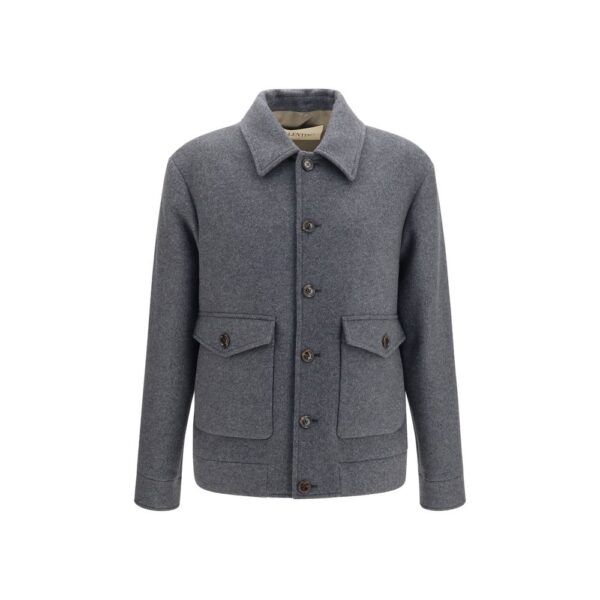 Gray Wool Oves Aries Full-Length Jacket