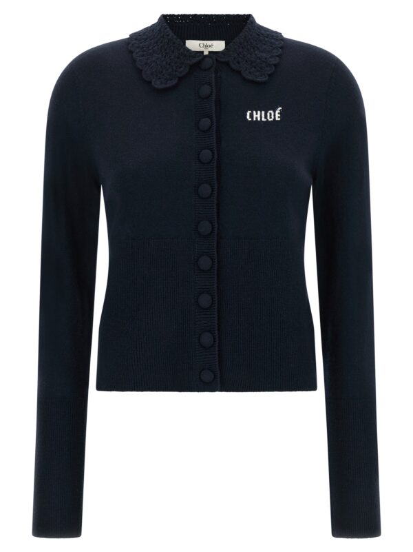 Blue Wool Cardigan