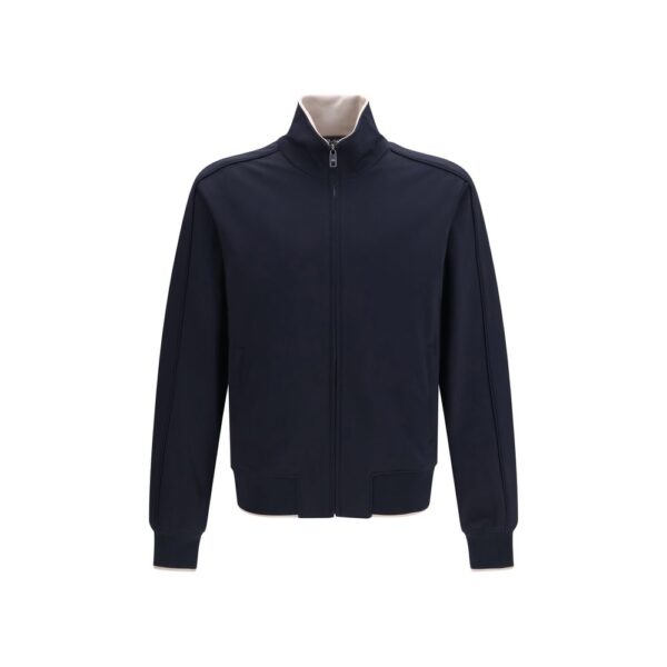 Blue Polyamide Full-Length Jacket