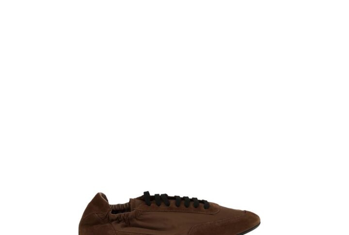 Brown Rubber Athletic Sneakers | Jag Couture London – New York