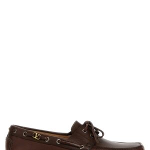 Brown Buffalo Leather Slip-On Loafers