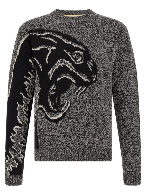 Bicolor Virgin Wool Cardigan