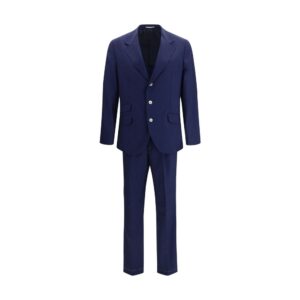Blue Wool Oves Aries Two-Piece Suit