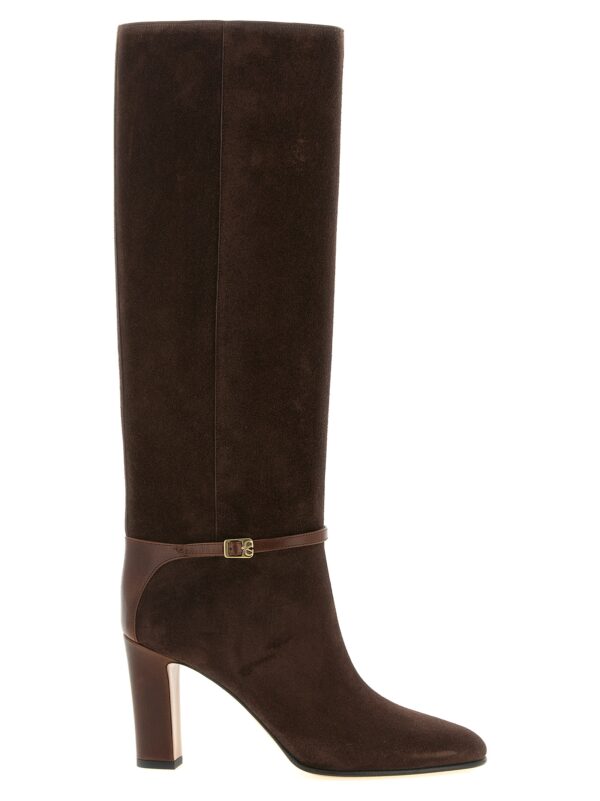 Brown Calfskin Over The Knee