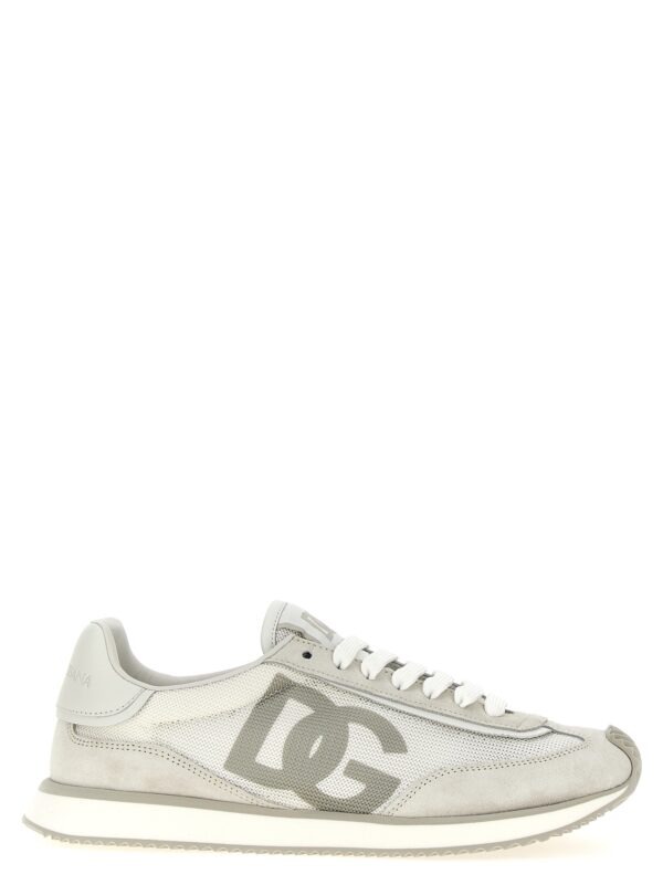 Gray Calfskin Low Top Sneakers
