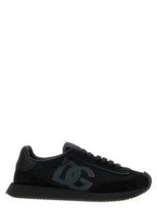 Black Calfskin Athletic Sneakers