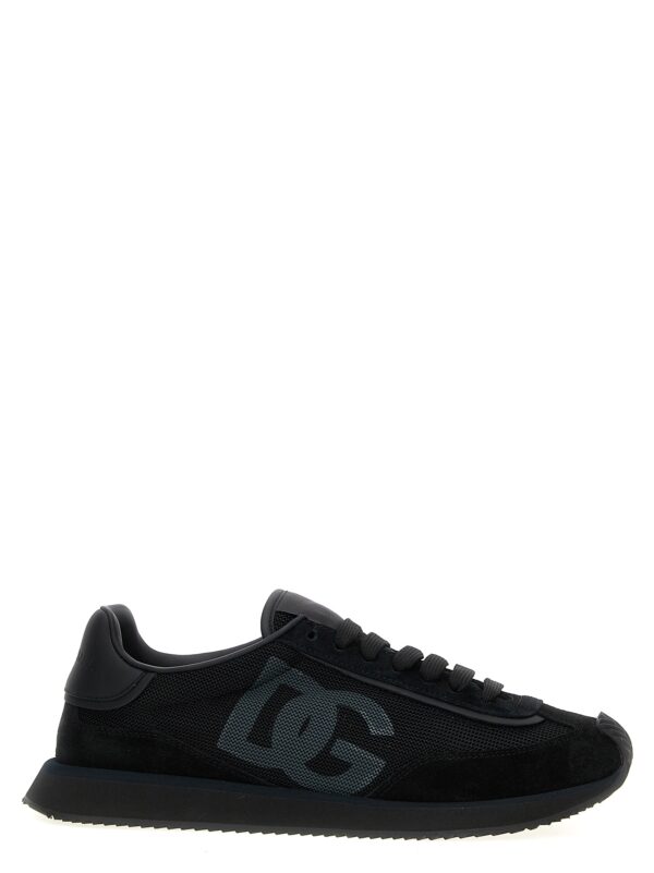 Black Calfskin Athletic Sneakers
