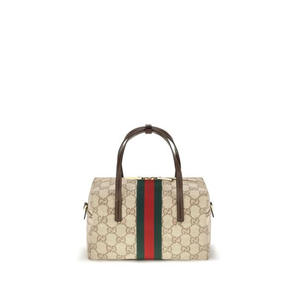 Beige Fabric Handbag