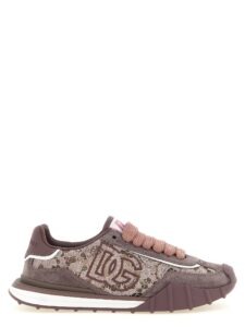 Purple Leather Athletic Sneakers