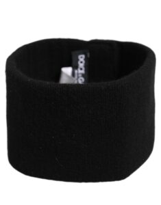 Men Black Cashmere Knitted Logo Head Band One Size