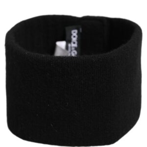 Men Black Cashmere Knitted Logo Head Band One Size