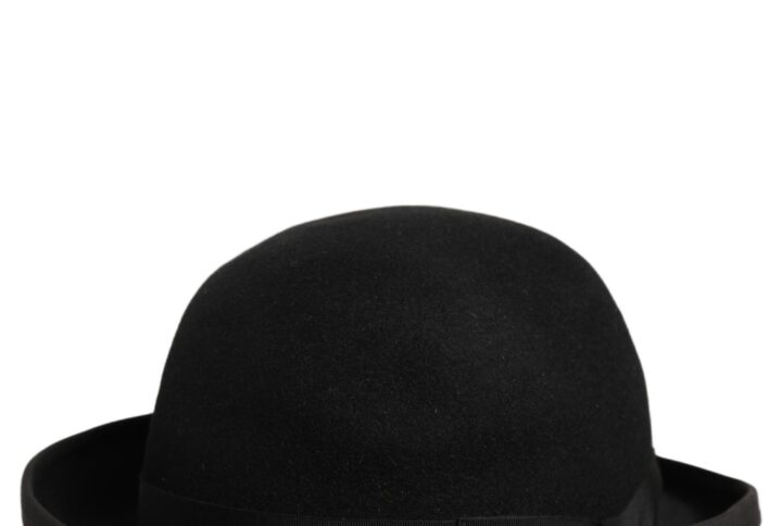 Men Black Rabbit Fur Felt Bowler Capello Hat | Jag Couture London – New York