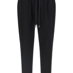 Black Cotton Casual Pants