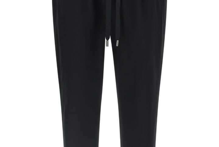 Black Cotton Casual Pants | Jag Couture London – New York