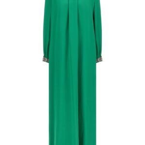Bicolor Silk Long Dress