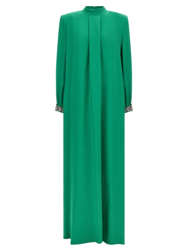 Bicolor Silk Long Dress