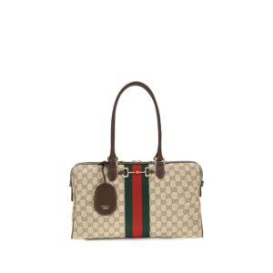 Beige Fabric Handbag