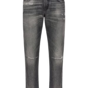 Gray Cotton Jeans Denim