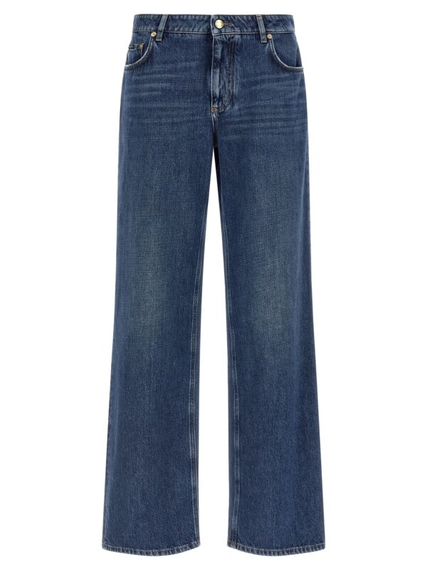 Blue Cotton Relaxed Fit Jeans