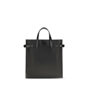 Black Calf Leather Bos Taurus Shoulder Bag - Jag Couture London